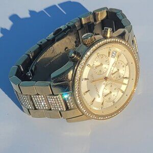 Michael Kors Gold Bedazzled Watch